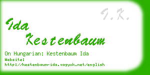 ida kestenbaum business card